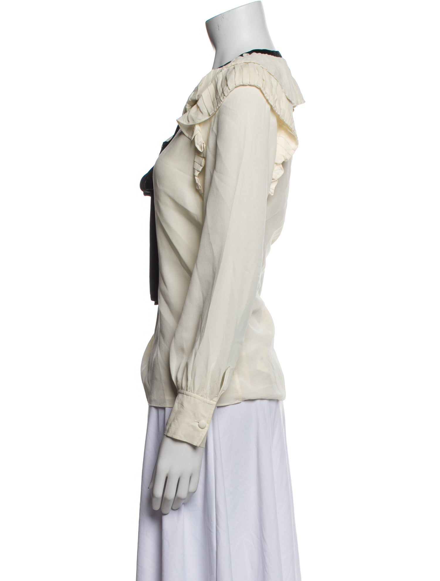 Tory Burch Silk Tie Neck Blouse