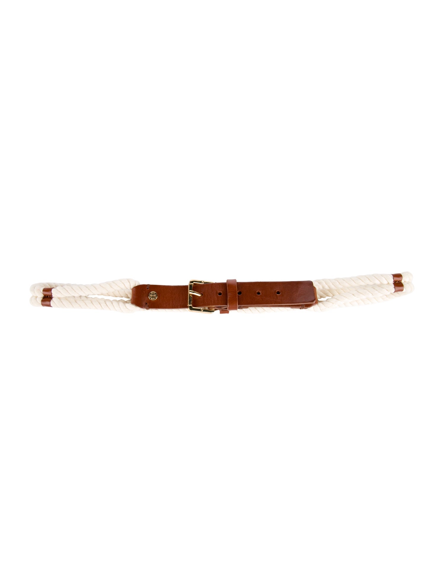 Tory Burch Skinny Leather Trim Embellishment Belt