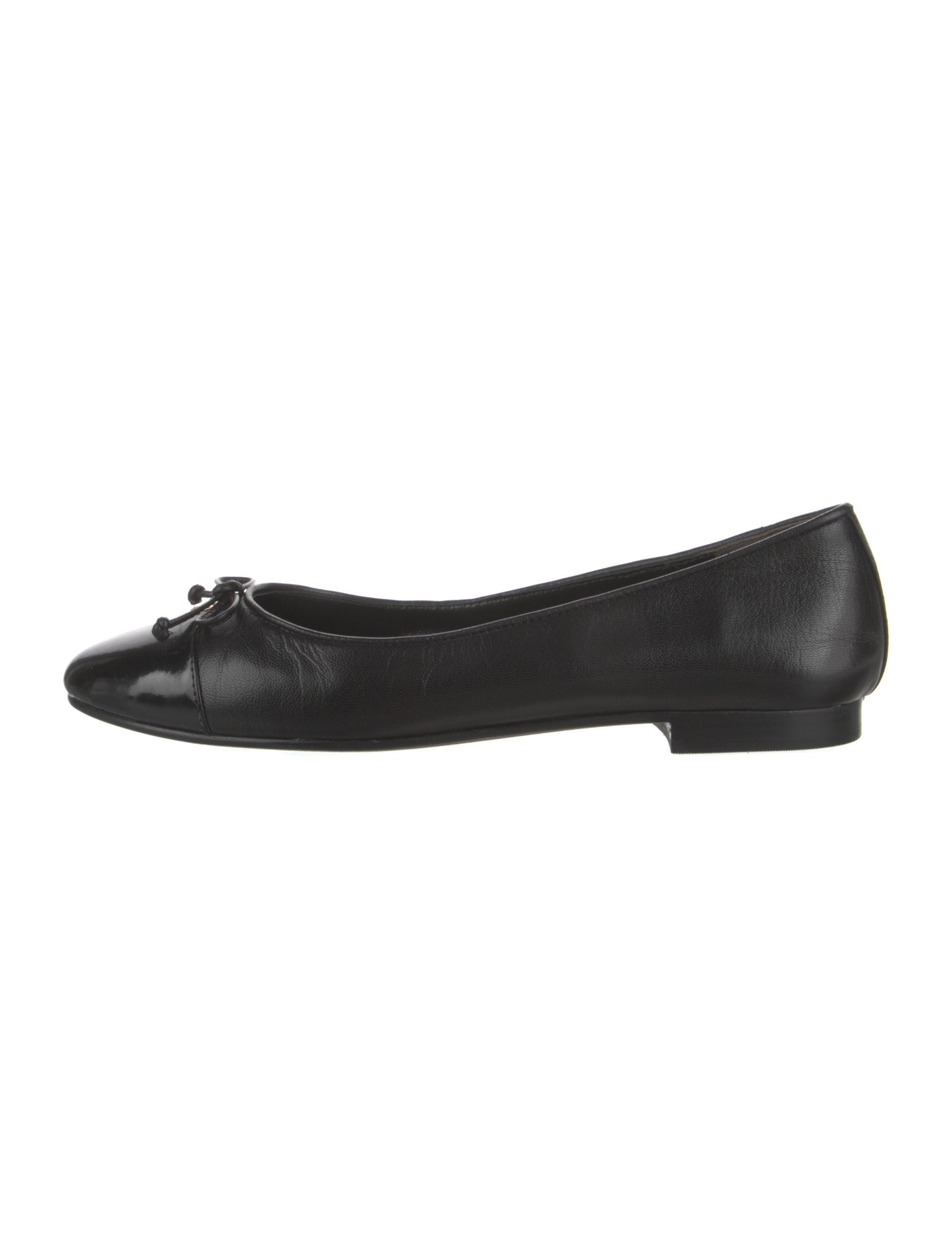 Tory Burch Leather Bow Accents Ballet Flats