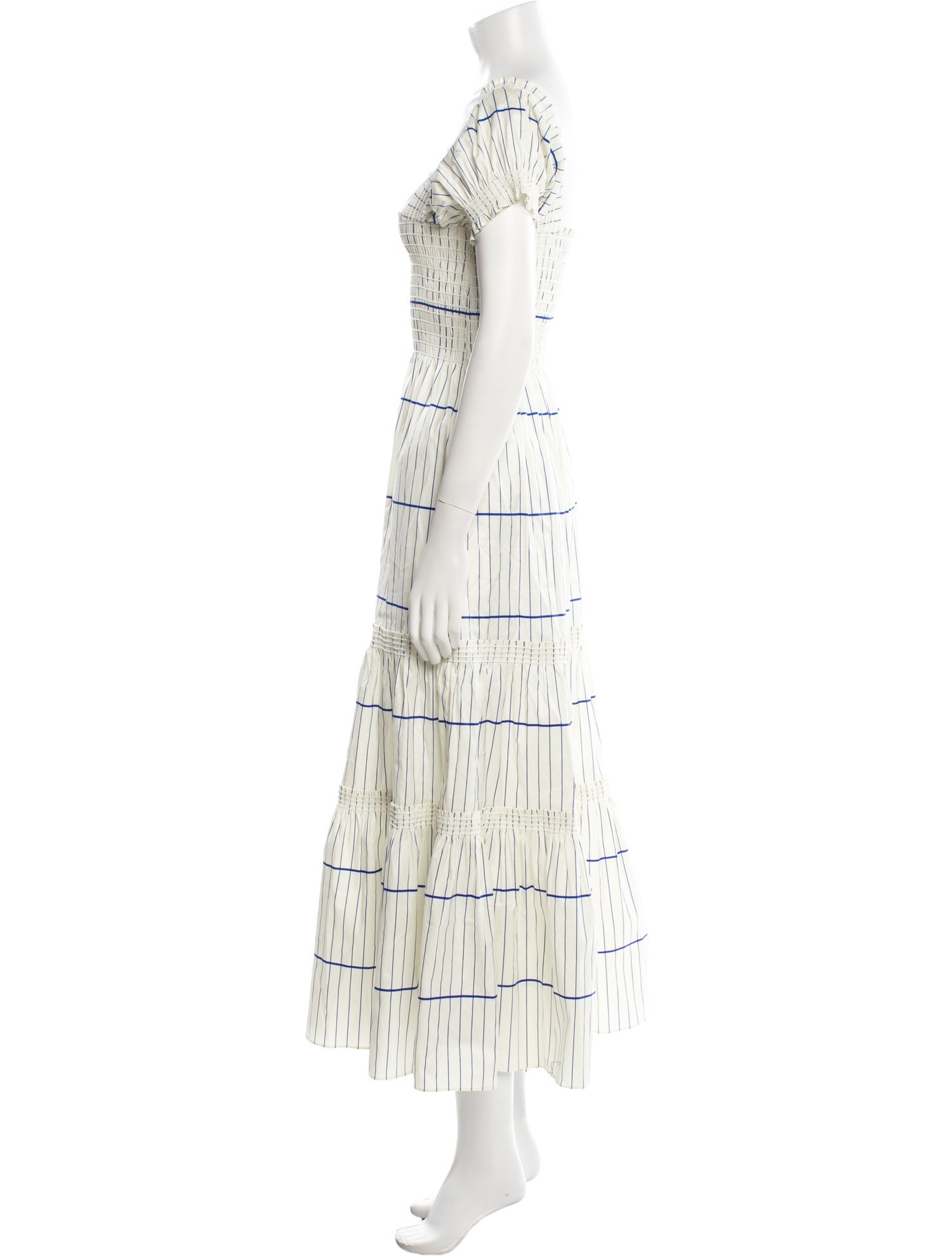 Tory Burch Striped Midi Length Dress