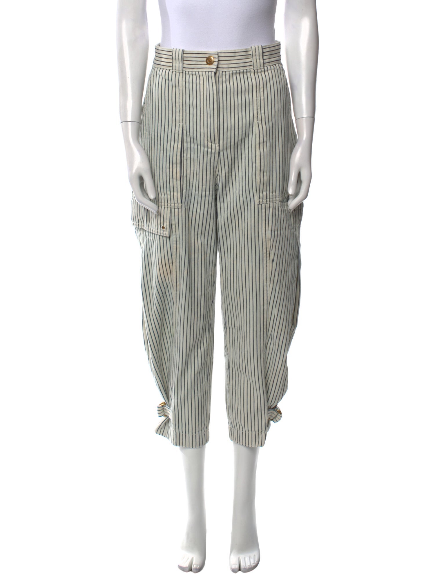 Tory Burch Striped Wide Leg Pants