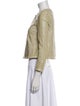 Tory Burch Leather Tweed Pattern Evening Jacket