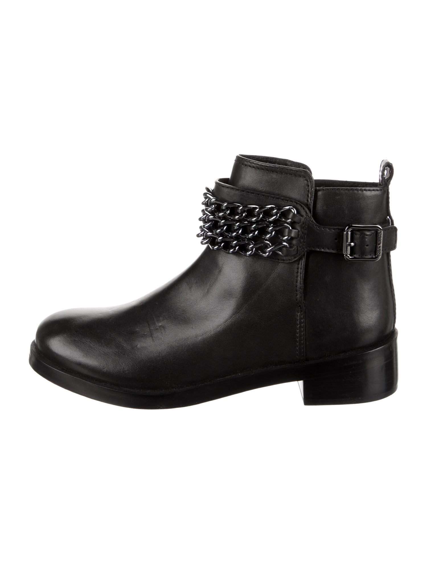 Tory Burch Leather Chain-Link Accents Boots