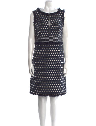 Tory Burch Polka Dot Print Knee-Length Dress