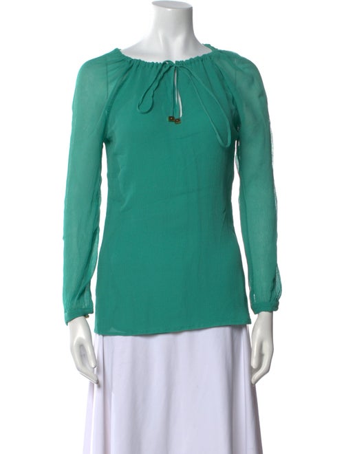 Tory Burch Silk Tie Neck Blouse