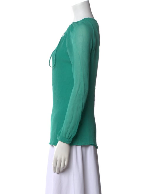 Tory Burch Silk Tie Neck Blouse