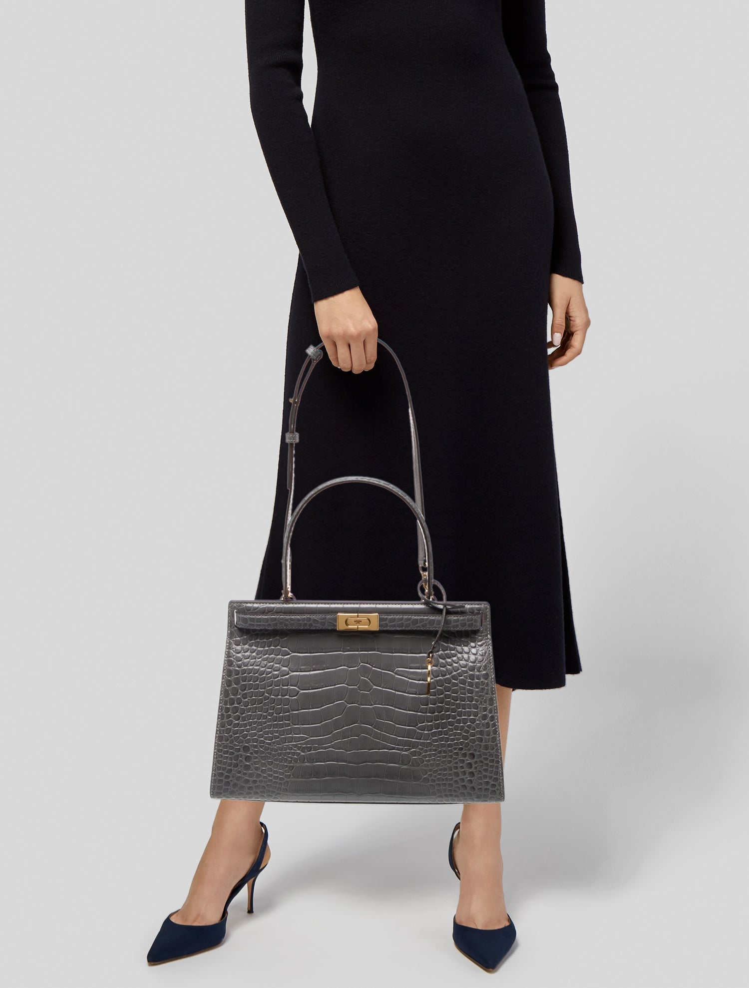 Tory Burch Embossed Leather Lee Radziwill