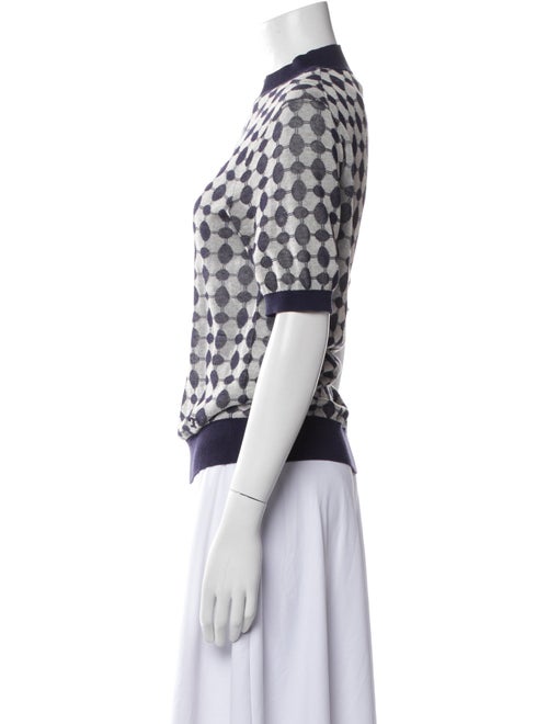 Tory Burch Printed Mock Neck Top