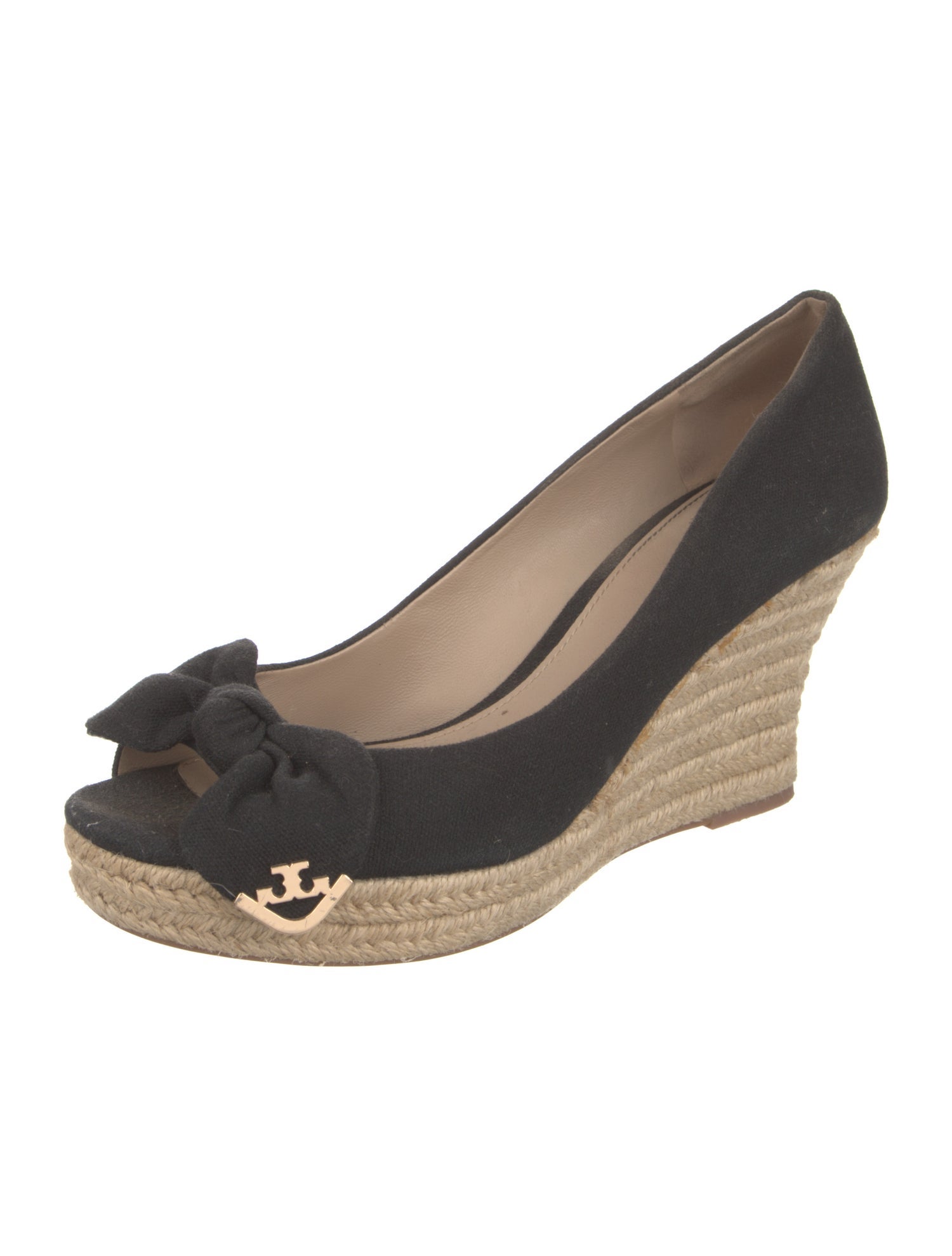 Tory Burch Canvas Bow Accents Pumps