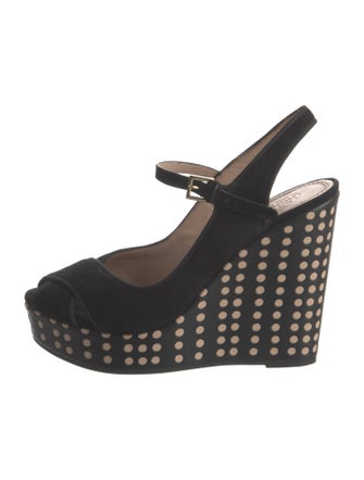 Tory Burch Suede Lasercut Accents Slingback Pumps