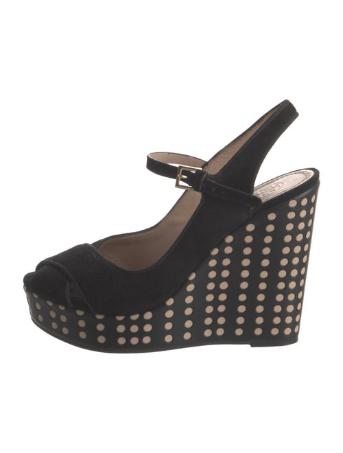 Tory Burch Suede Lasercut Accents Slingback Pumps