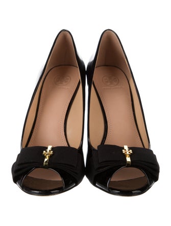 Tory Burch Patent Leather Bow Accents Pumps