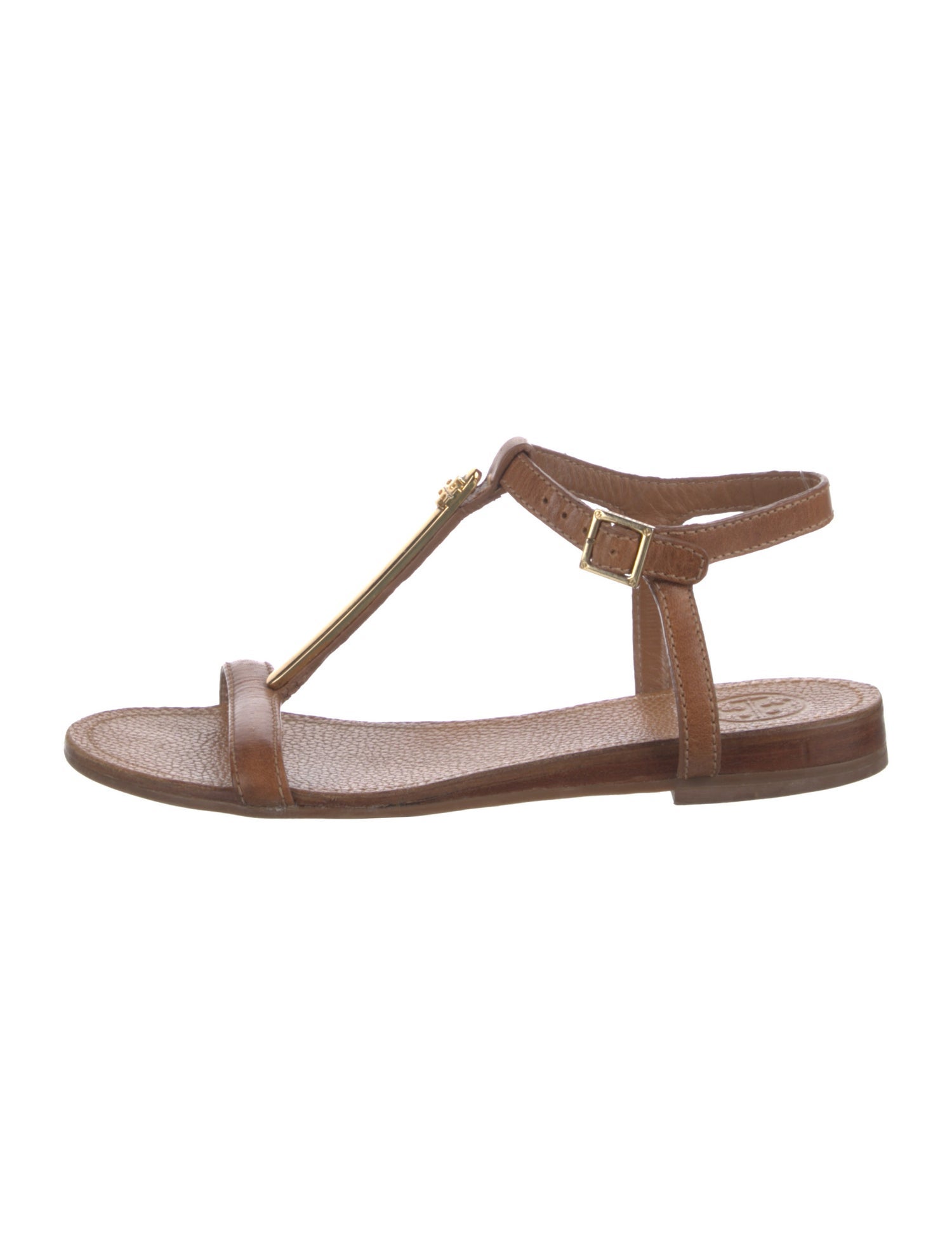 Tory Burch Leather T-Strap Sandals