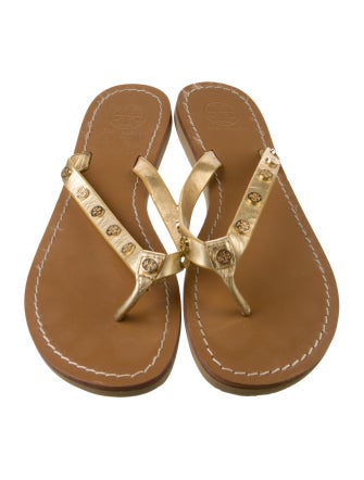 Tory Burch Leather Flip Flops