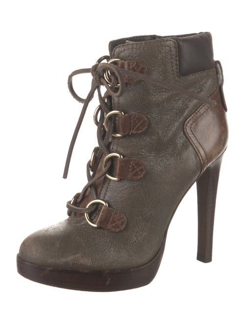 Tory Burch Leather Lace-Up Boots
