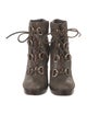 Tory Burch Leather Lace-Up Boots