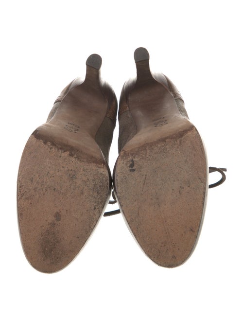 Tory Burch Leather Lace-Up Boots