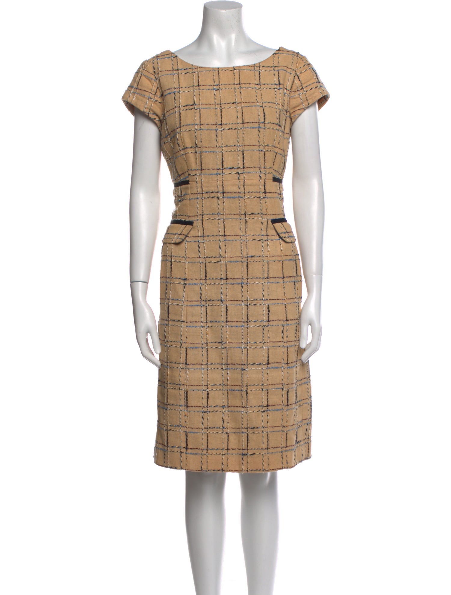 Tory Burch Plaid Print Knee-Length Dress