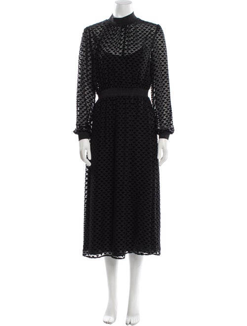 Tory Burch Polka Dot Print Midi Length Dress