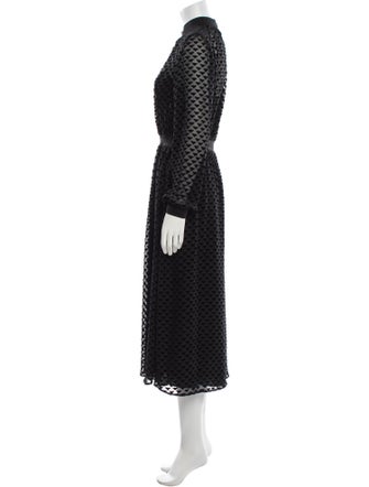 Tory Burch Polka Dot Print Midi Length Dress