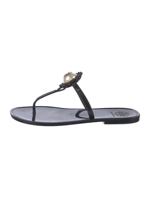 Tory Burch Rubber Studded Accents T-Strap Sandals