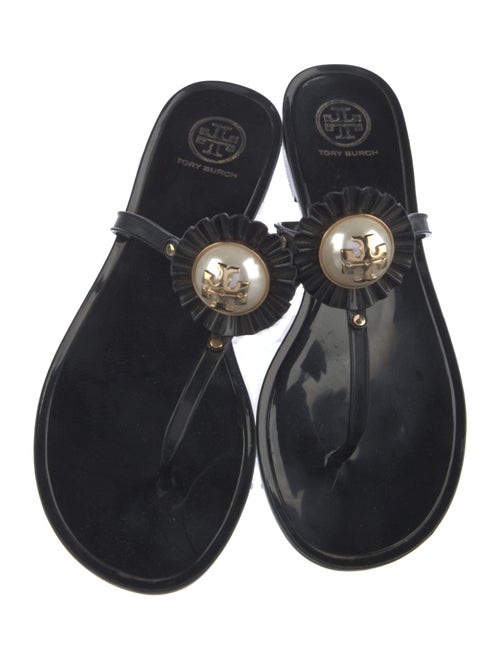 Tory Burch Rubber Studded Accents T-Strap Sandals