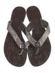 Tory Burch Leather Printed Flip Flops