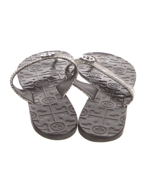 Tory Burch Leather Printed Flip Flops