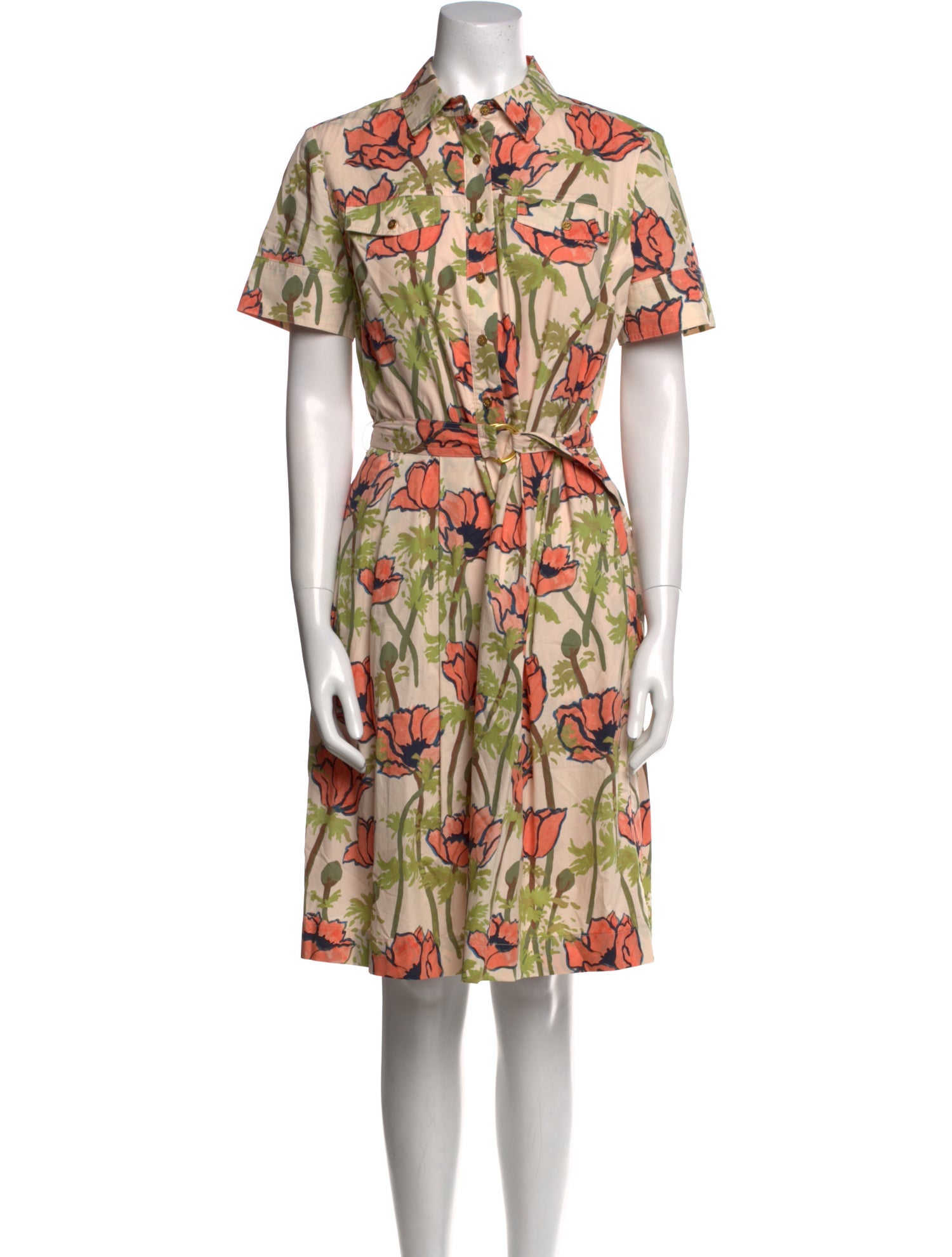 Tory Burch Floral Print Knee-Length Dress