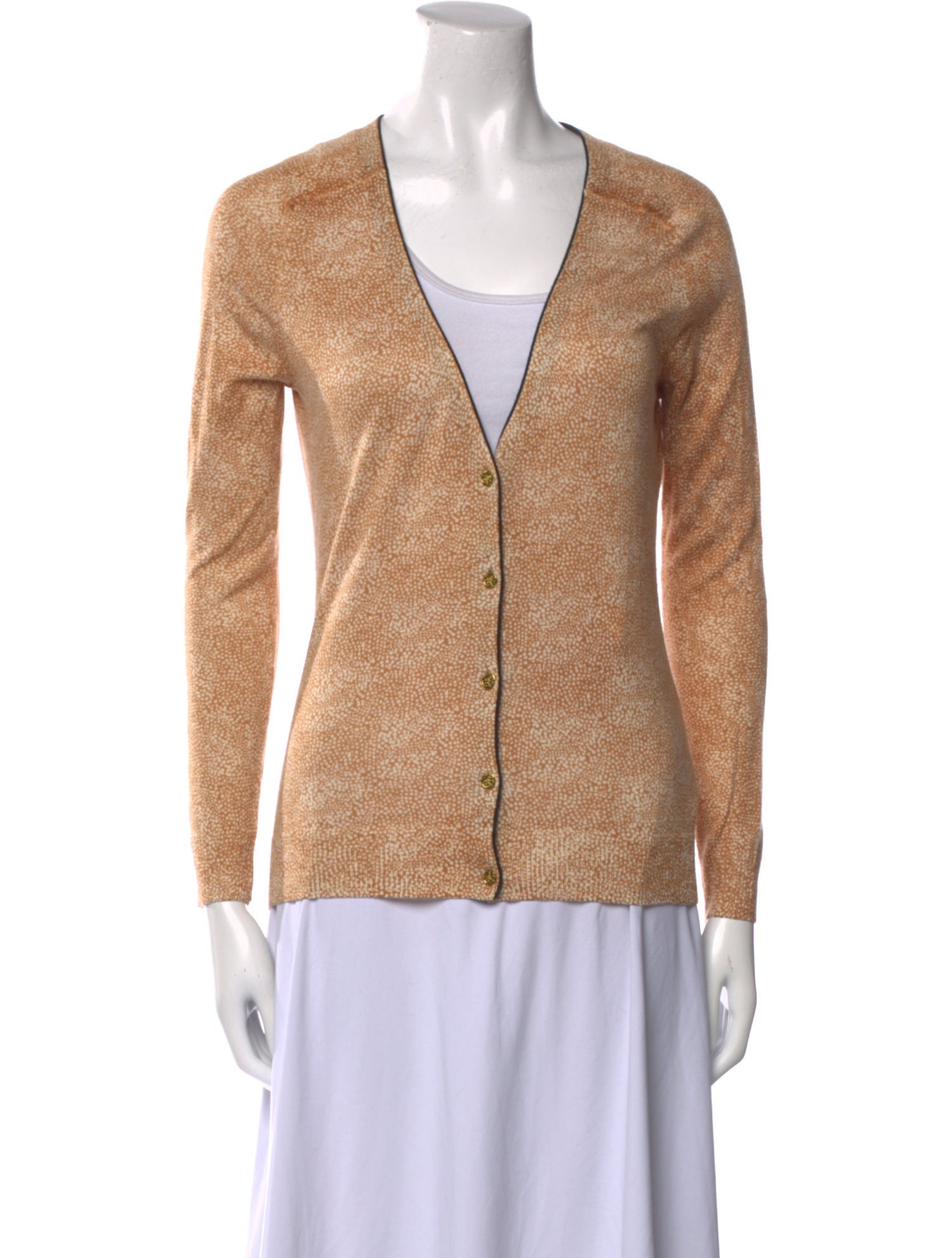 Tory Burch Silk V-Neck Sweater