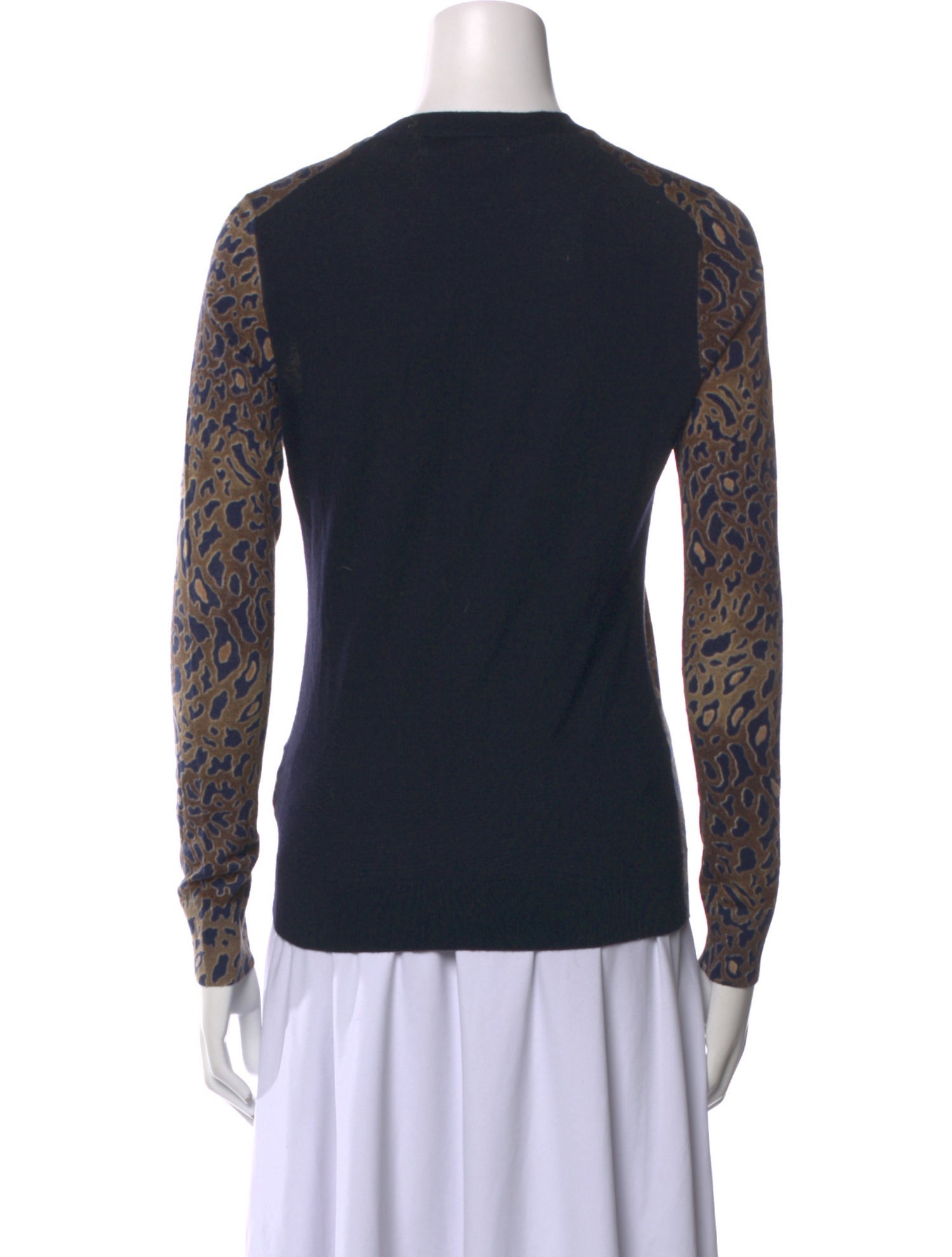 Tory Burch Merino Wool Animal Print Sweater
