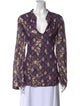 Tory Burch Silk Printed Blouse