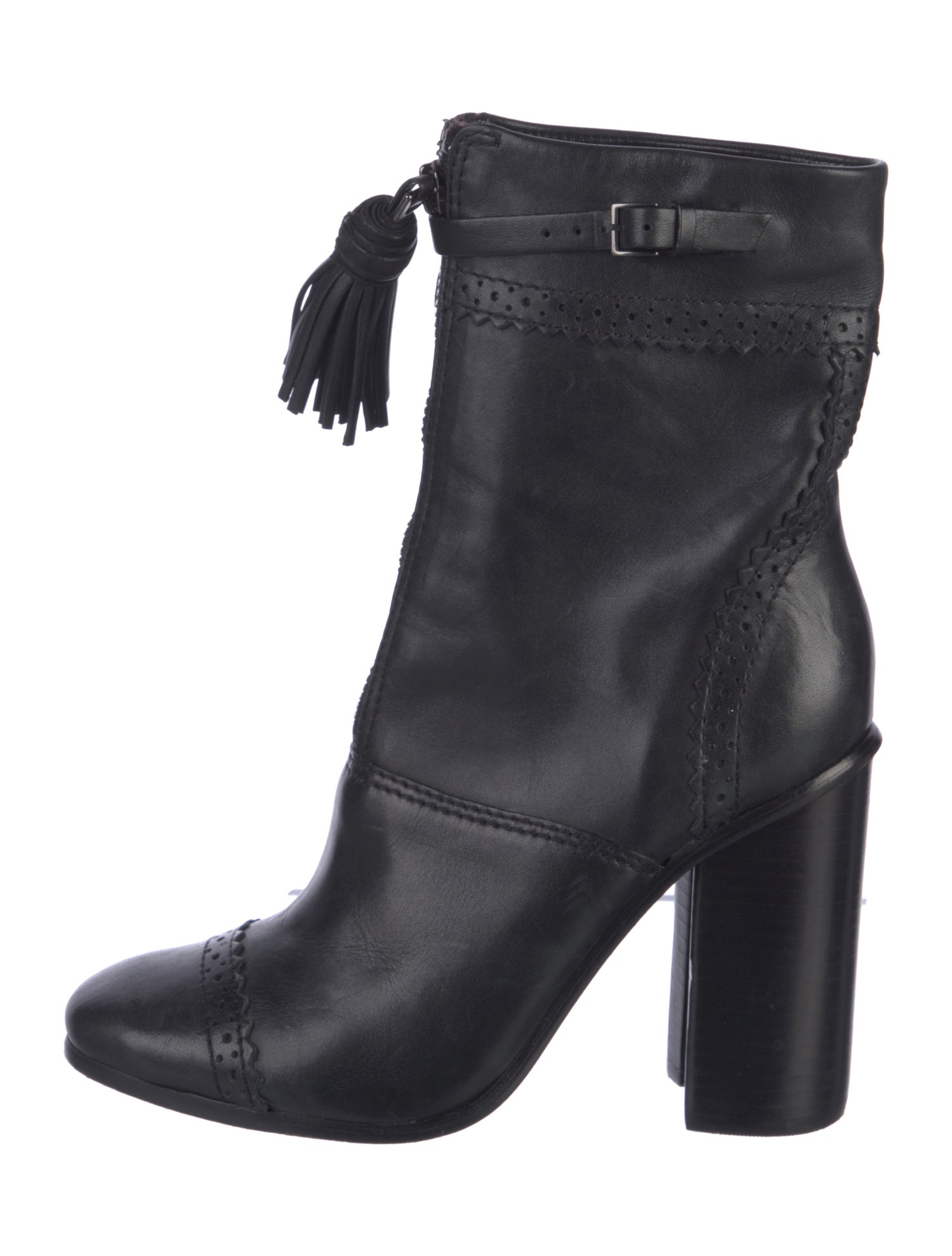 Tory Burch Leather Tassel Accents Boots