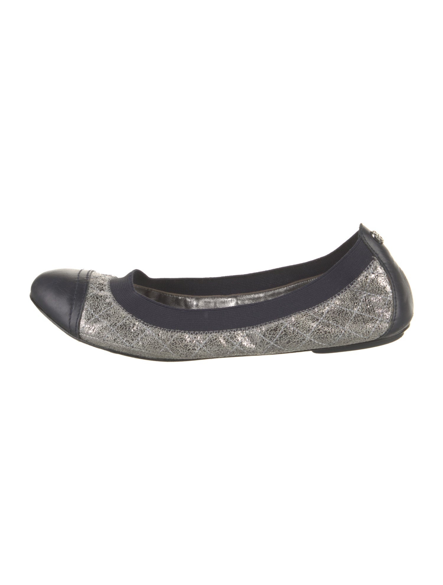 Tory Burch Leather Animal Print Ballet Flats