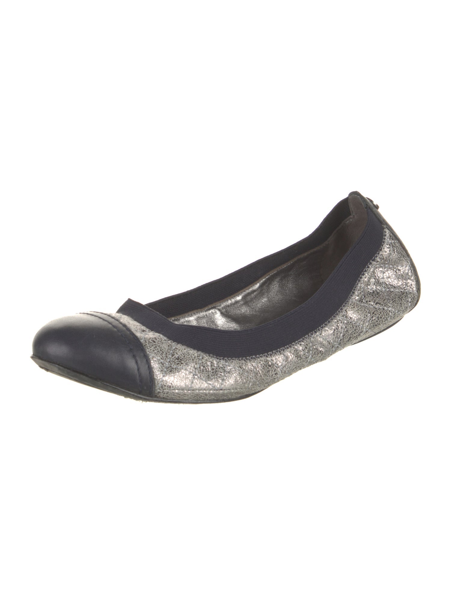 Tory Burch Leather Animal Print Ballet Flats