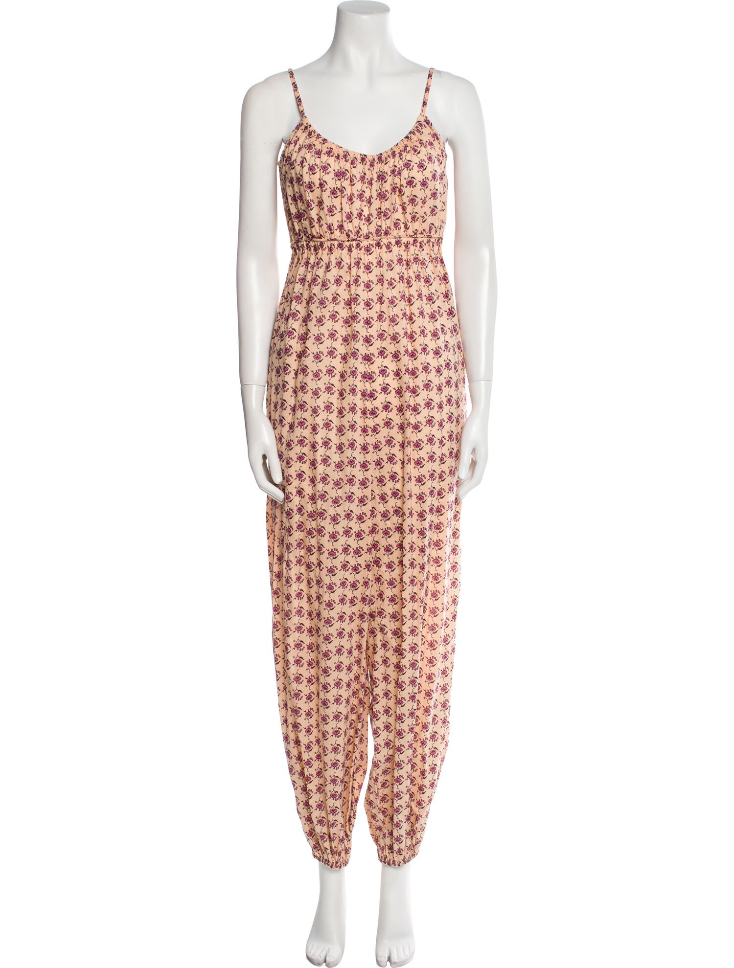 Tory Burch Printed Scoop Neck Jumpsuit
