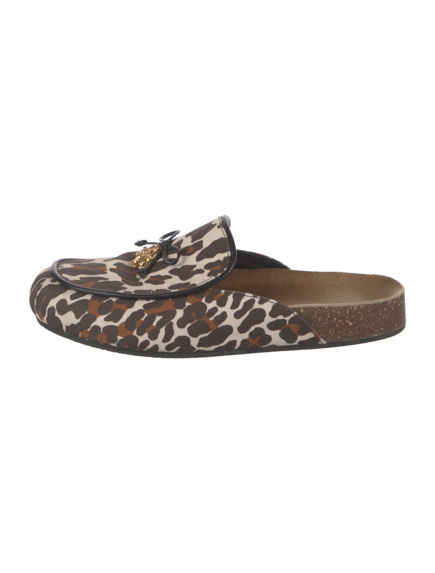 Tory Burch Canvas Animal Print Mules