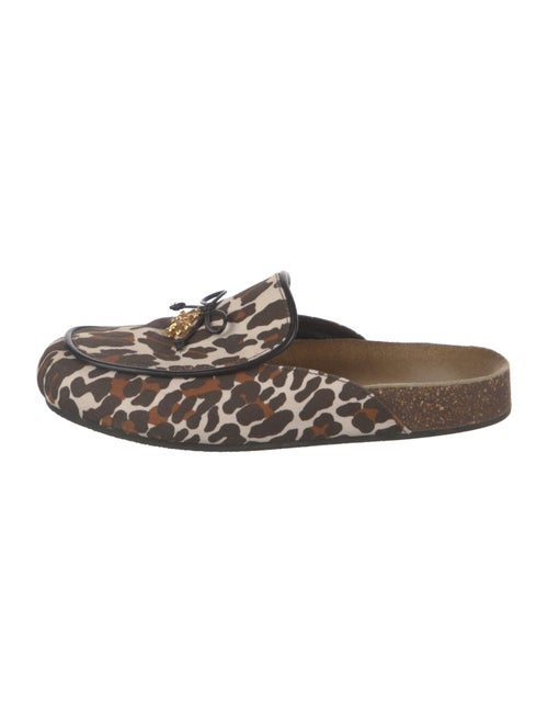 Tory Burch Canvas Animal Print Mules