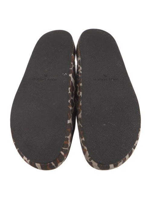 Tory Burch Canvas Animal Print Mules