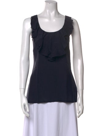 Tory Burch Silk Scoop Neck Top