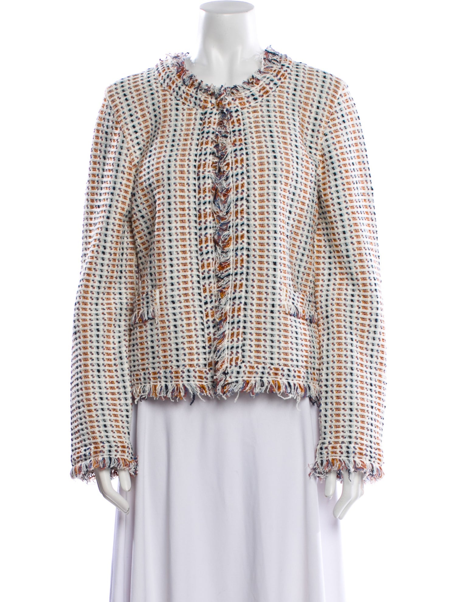 Tory Burch Linen Tweed Pattern Evening Jacket