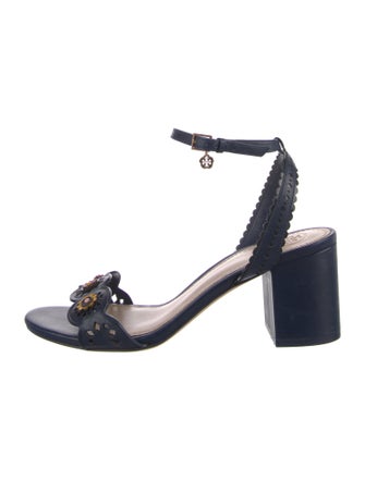 Tory Burch Leather Lasercut Accents Sandals