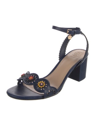 Tory Burch Leather Lasercut Accents Sandals