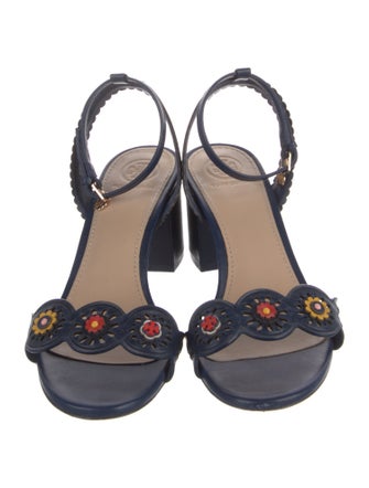 Tory Burch Leather Lasercut Accents Sandals
