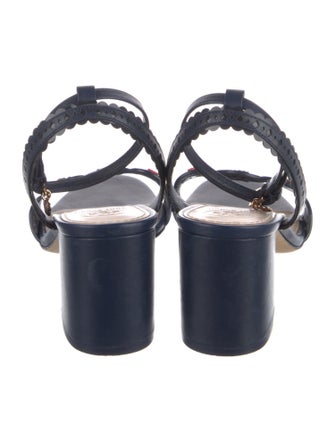 Tory Burch Leather Lasercut Accents Sandals