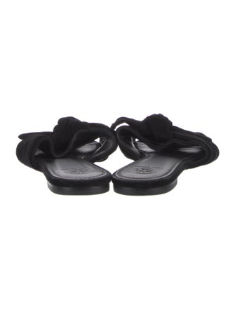 Tory Burch Suede Bow Accents Slides