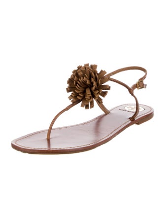Tory Burch Leather T-Strap Sandals