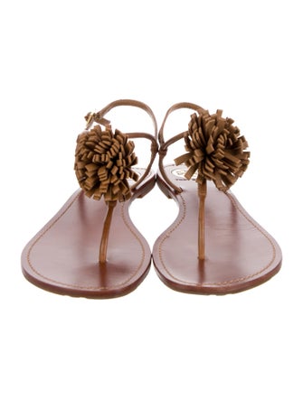 Tory Burch Leather T-Strap Sandals