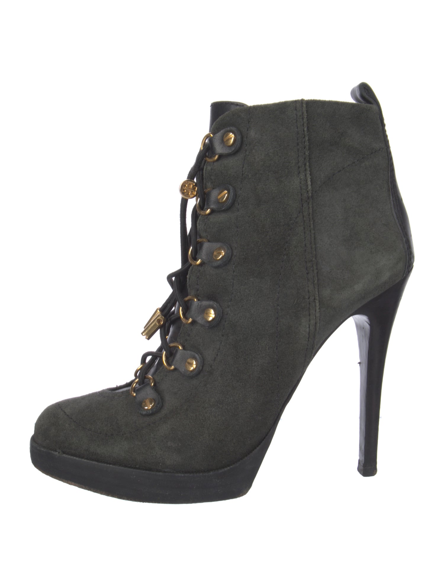 Tory Burch Suede Lace-Up Boots