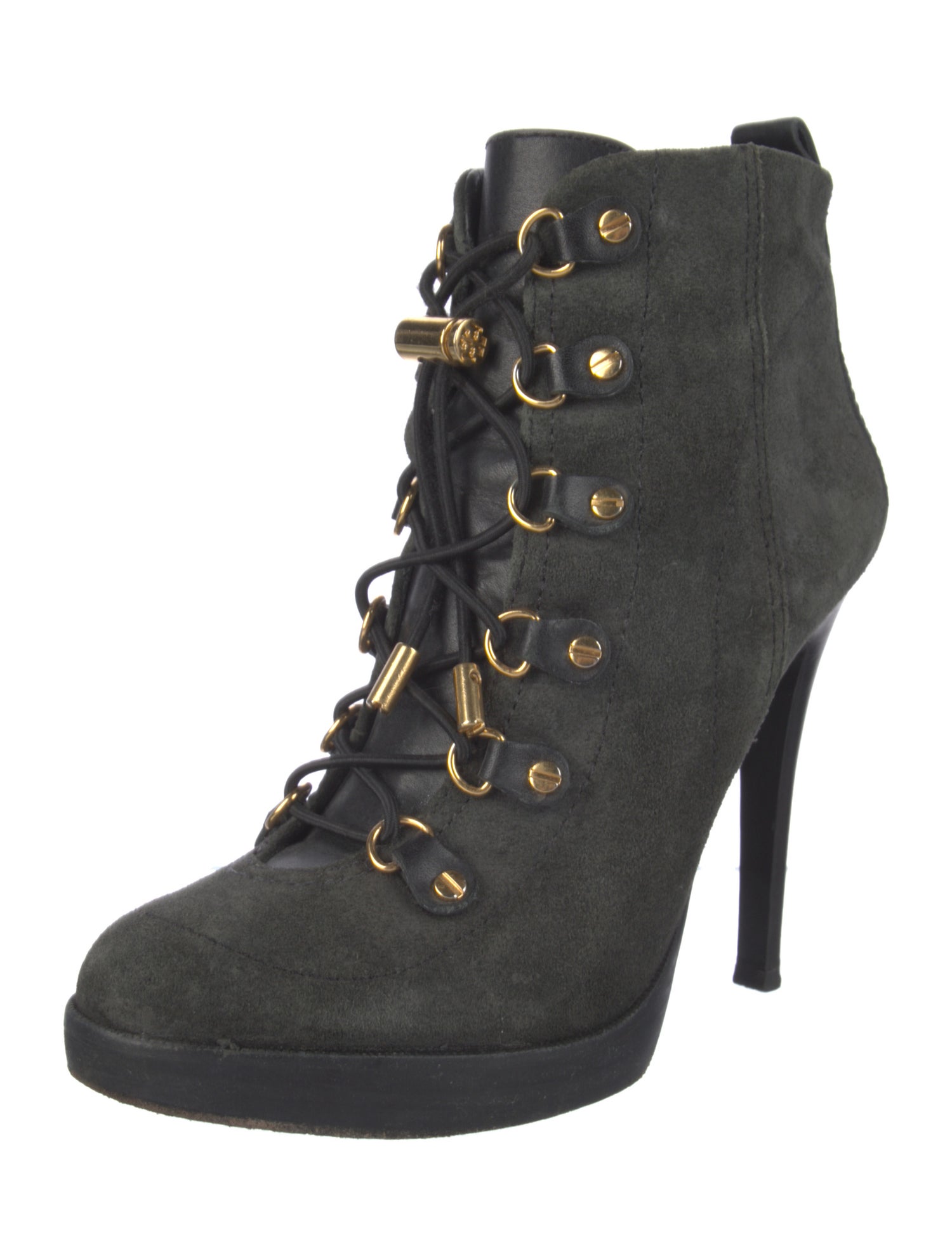 Tory Burch Suede Lace-Up Boots
